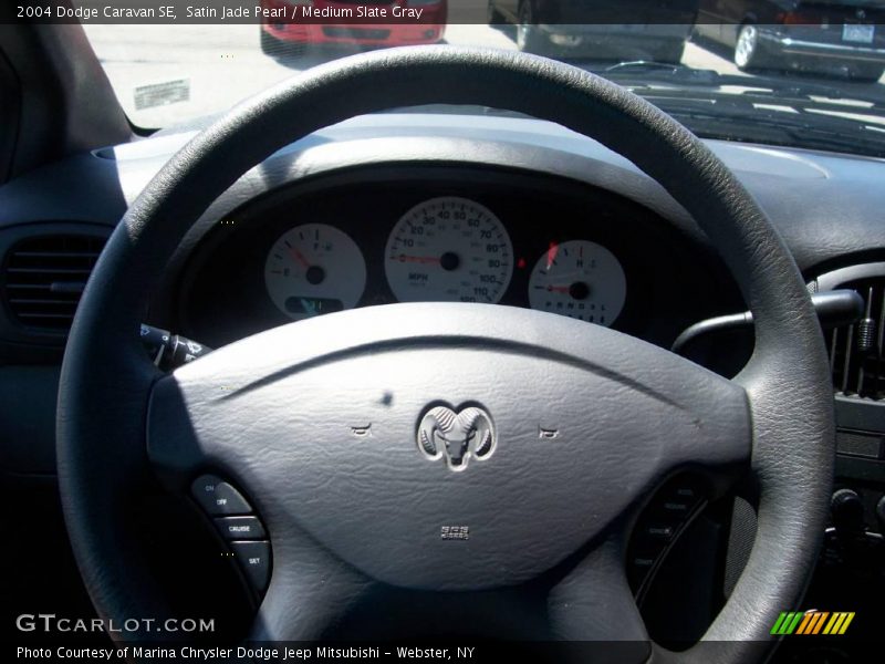 Satin Jade Pearl / Medium Slate Gray 2004 Dodge Caravan SE