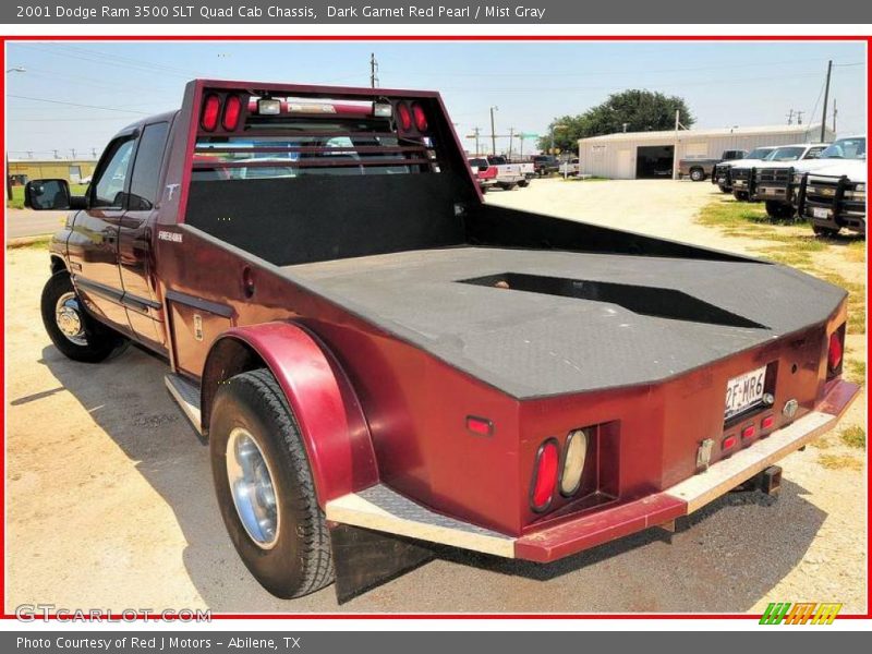 Dark Garnet Red Pearl / Mist Gray 2001 Dodge Ram 3500 SLT Quad Cab Chassis