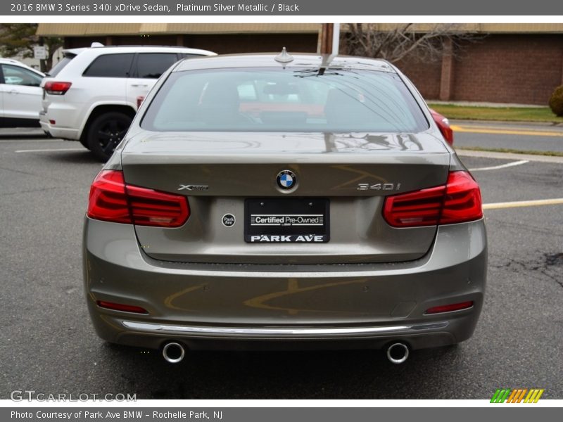 Platinum Silver Metallic / Black 2016 BMW 3 Series 340i xDrive Sedan