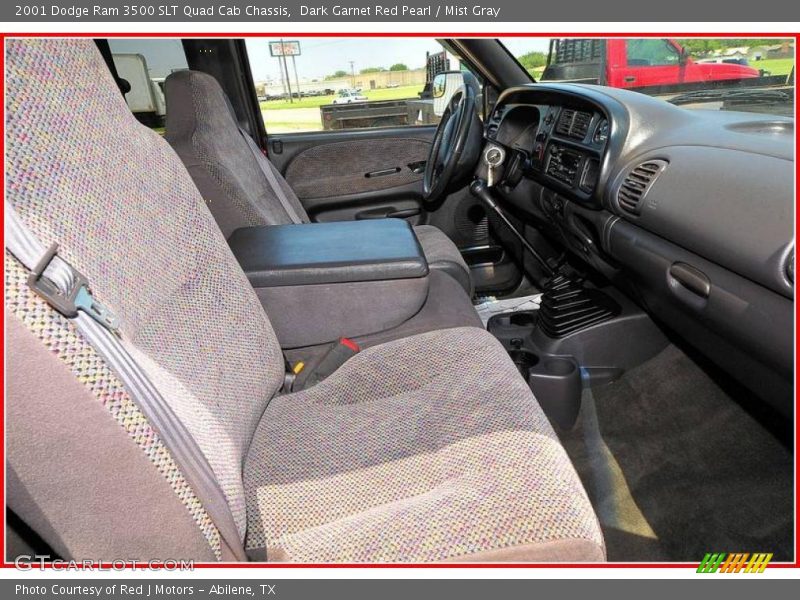 Dark Garnet Red Pearl / Mist Gray 2001 Dodge Ram 3500 SLT Quad Cab Chassis
