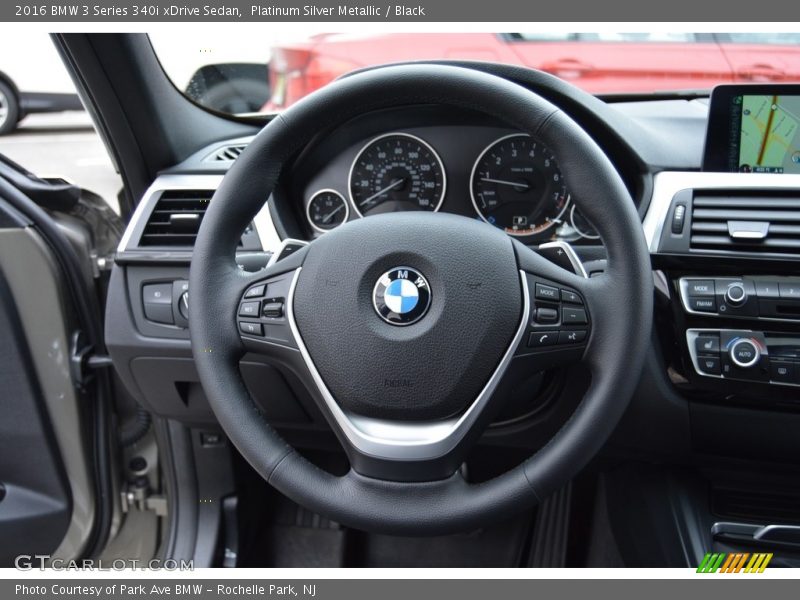 Platinum Silver Metallic / Black 2016 BMW 3 Series 340i xDrive Sedan