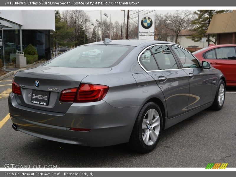 Space Gray Metallic / Cinnamon Brown 2013 BMW 5 Series 528i xDrive Sedan