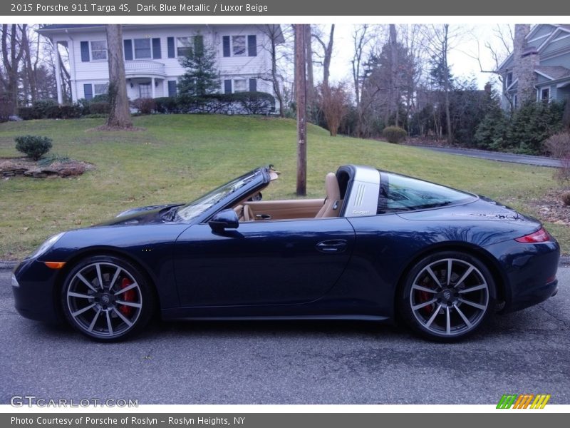 Dark Blue Metallic / Luxor Beige 2015 Porsche 911 Targa 4S