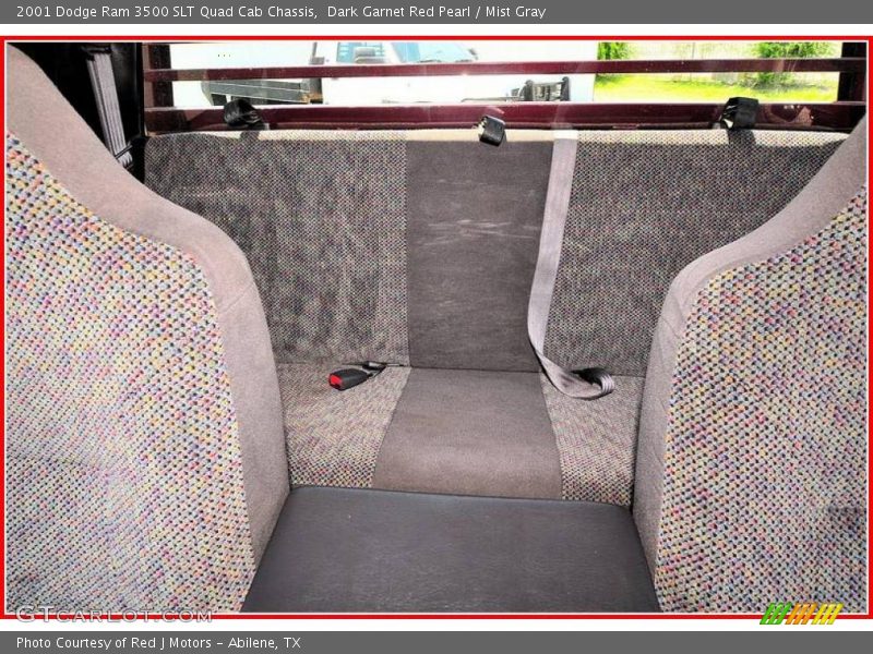Dark Garnet Red Pearl / Mist Gray 2001 Dodge Ram 3500 SLT Quad Cab Chassis