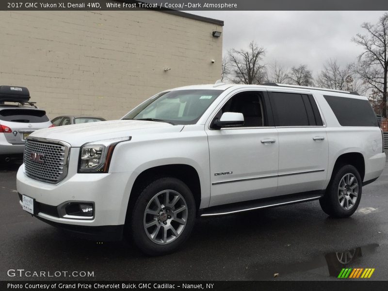 White Frost Tricoat / Cocoa/­Dark Atmosphere 2017 GMC Yukon XL Denali 4WD