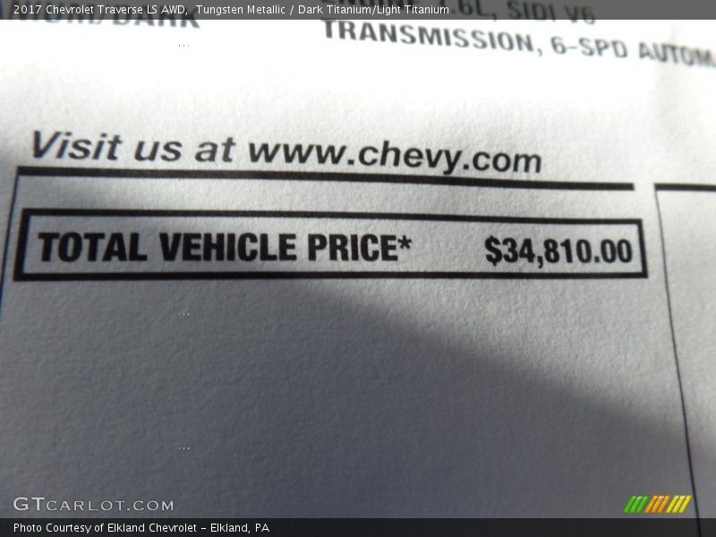 Tungsten Metallic / Dark Titanium/Light Titanium 2017 Chevrolet Traverse LS AWD