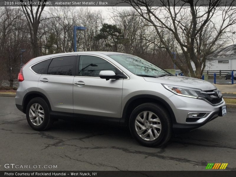 Alabaster Silver Metallic / Black 2016 Honda CR-V EX AWD