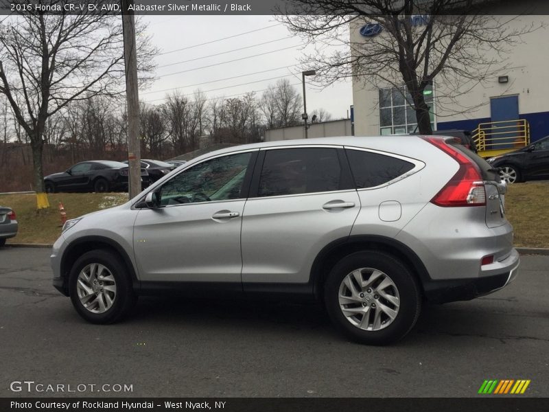 Alabaster Silver Metallic / Black 2016 Honda CR-V EX AWD
