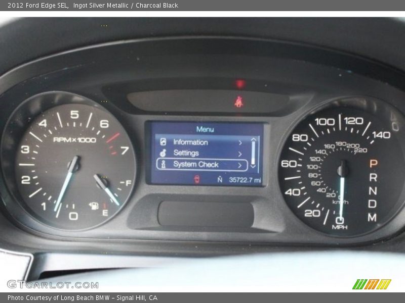 Ingot Silver Metallic / Charcoal Black 2012 Ford Edge SEL