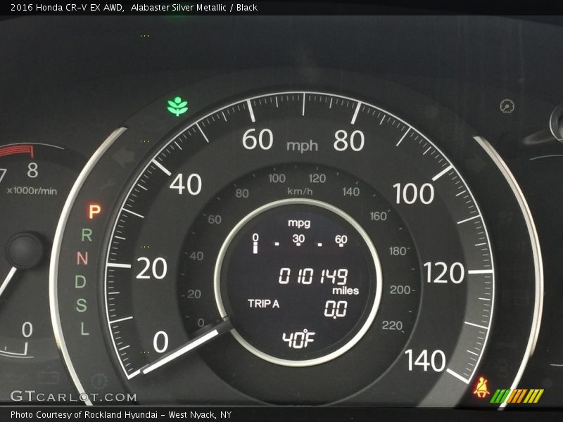 Alabaster Silver Metallic / Black 2016 Honda CR-V EX AWD