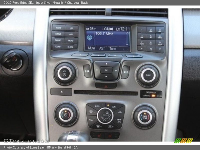 Ingot Silver Metallic / Charcoal Black 2012 Ford Edge SEL
