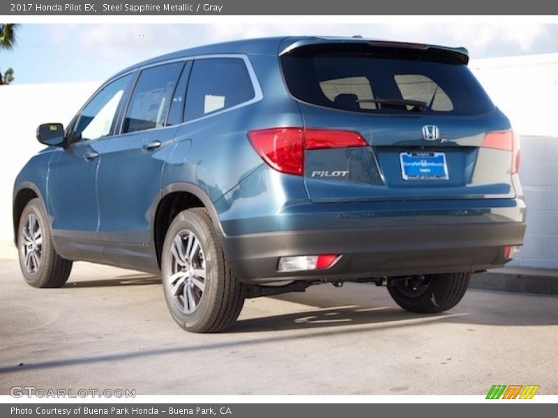 Steel Sapphire Metallic / Gray 2017 Honda Pilot EX