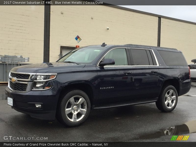 Blue Velvet Metallic / Cocoa/Dune 2017 Chevrolet Suburban LT 4WD