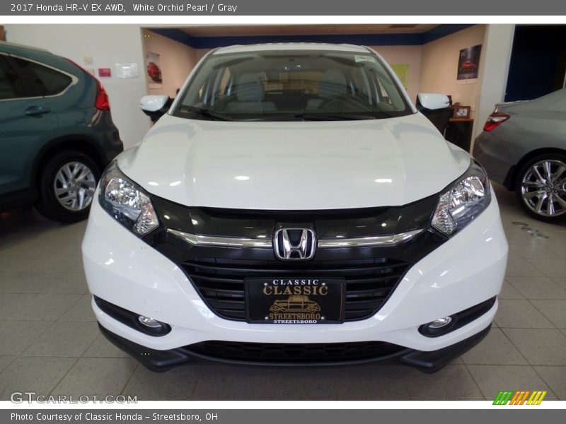 White Orchid Pearl / Gray 2017 Honda HR-V EX AWD