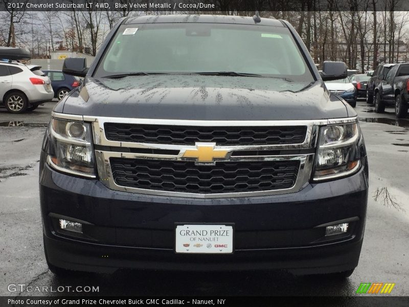 Blue Velvet Metallic / Cocoa/Dune 2017 Chevrolet Suburban LT 4WD