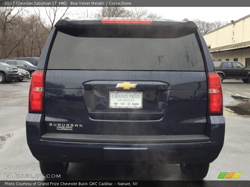 Blue Velvet Metallic / Cocoa/Dune 2017 Chevrolet Suburban LT 4WD