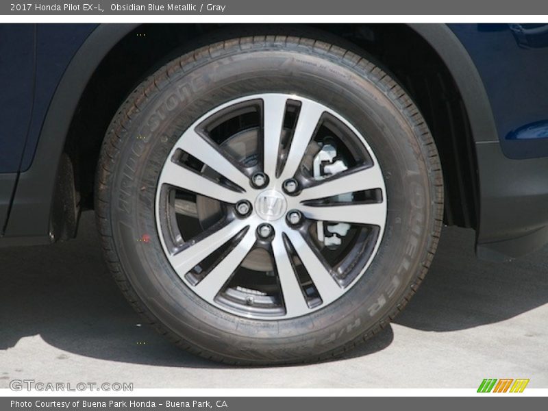 Obsidian Blue Metallic / Gray 2017 Honda Pilot EX-L