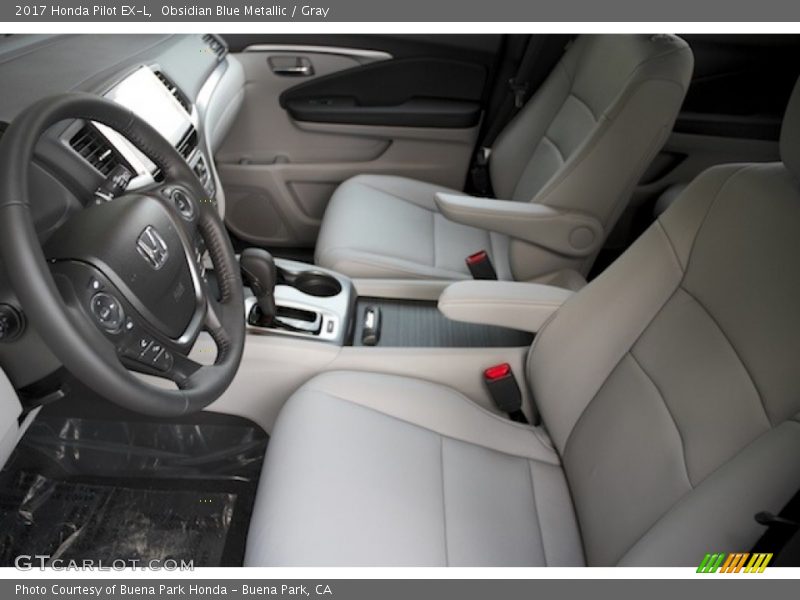 Obsidian Blue Metallic / Gray 2017 Honda Pilot EX-L