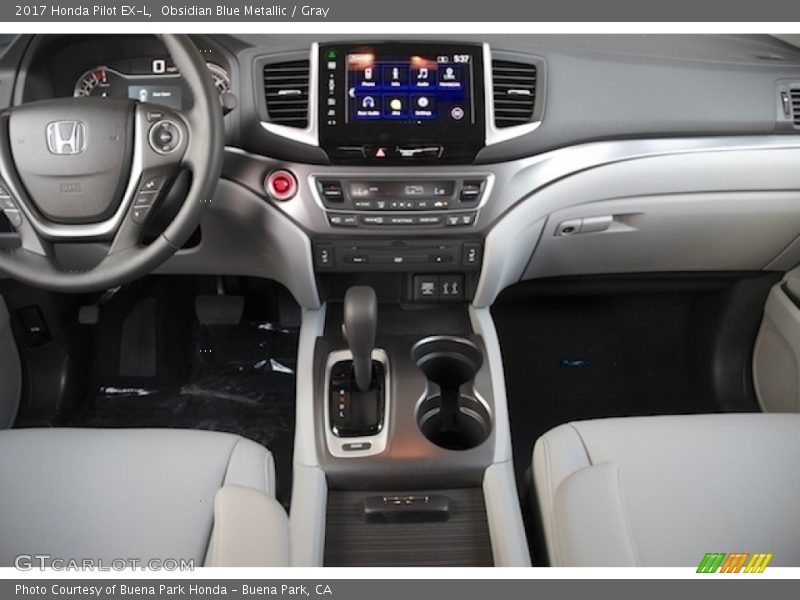 Obsidian Blue Metallic / Gray 2017 Honda Pilot EX-L