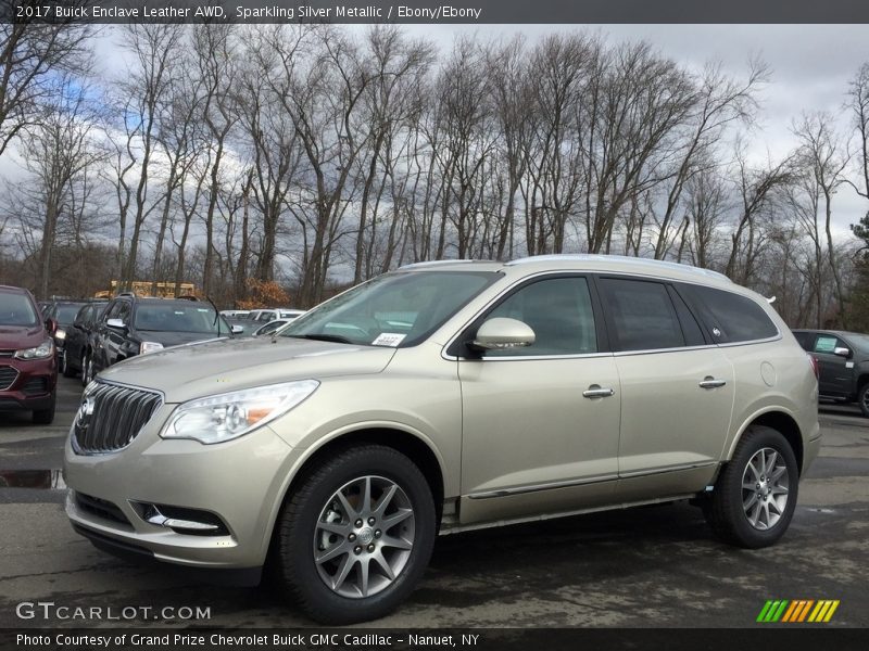 Sparkling Silver Metallic / Ebony/Ebony 2017 Buick Enclave Leather AWD