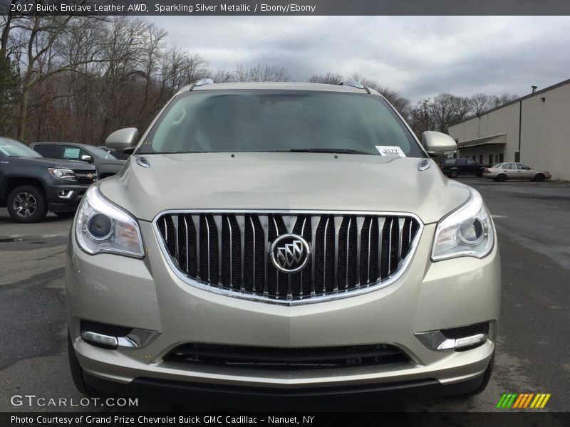 Sparkling Silver Metallic / Ebony/Ebony 2017 Buick Enclave Leather AWD