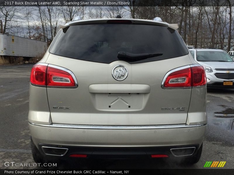 Sparkling Silver Metallic / Ebony/Ebony 2017 Buick Enclave Leather AWD