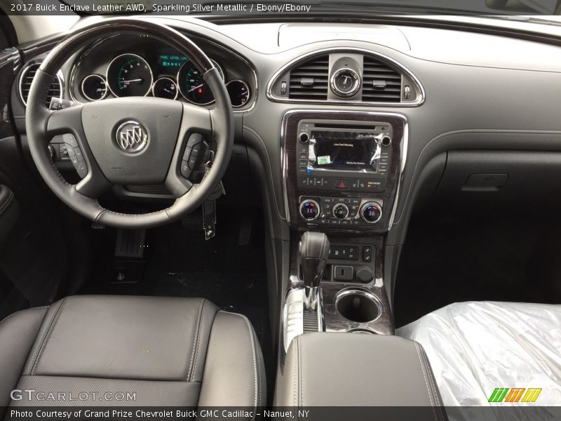 Sparkling Silver Metallic / Ebony/Ebony 2017 Buick Enclave Leather AWD