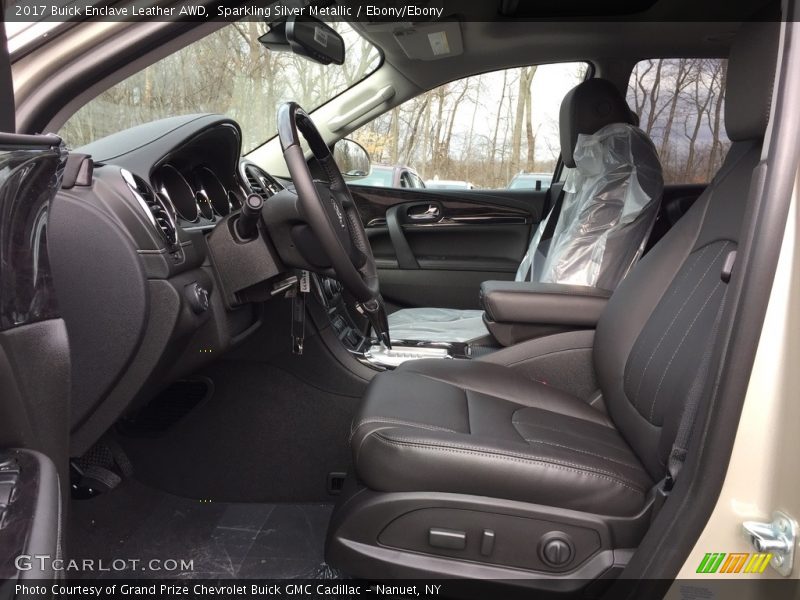 Sparkling Silver Metallic / Ebony/Ebony 2017 Buick Enclave Leather AWD