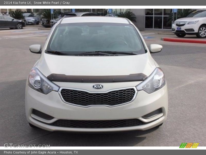 Snow White Pearl / Gray 2014 Kia Forte LX