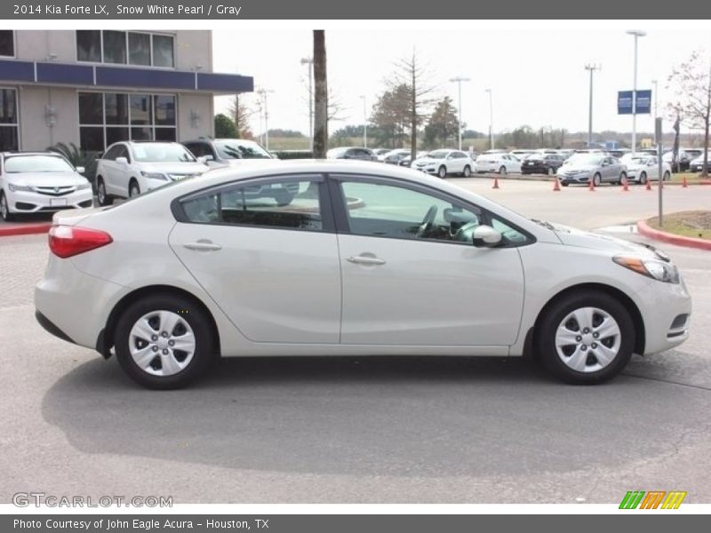 Snow White Pearl / Gray 2014 Kia Forte LX