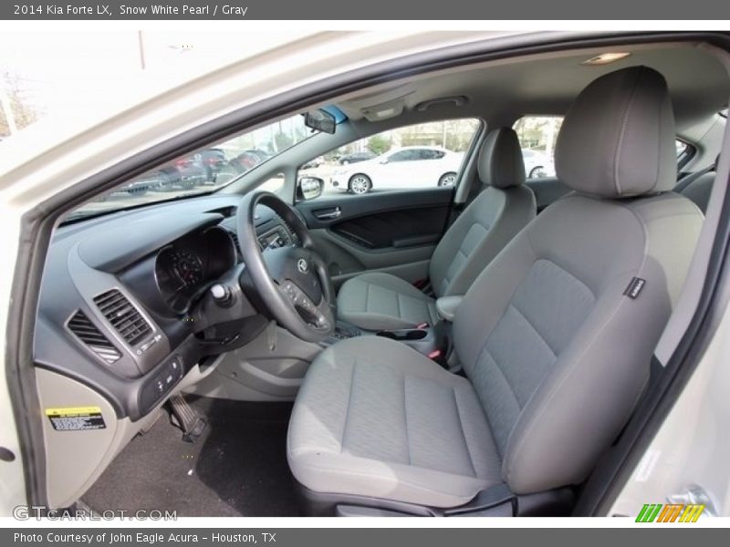 Snow White Pearl / Gray 2014 Kia Forte LX