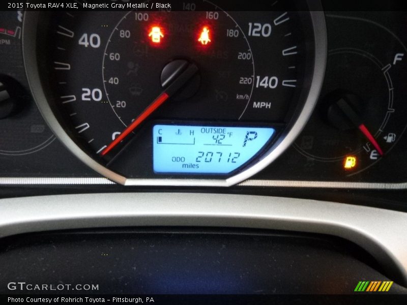 Magnetic Gray Metallic / Black 2015 Toyota RAV4 XLE