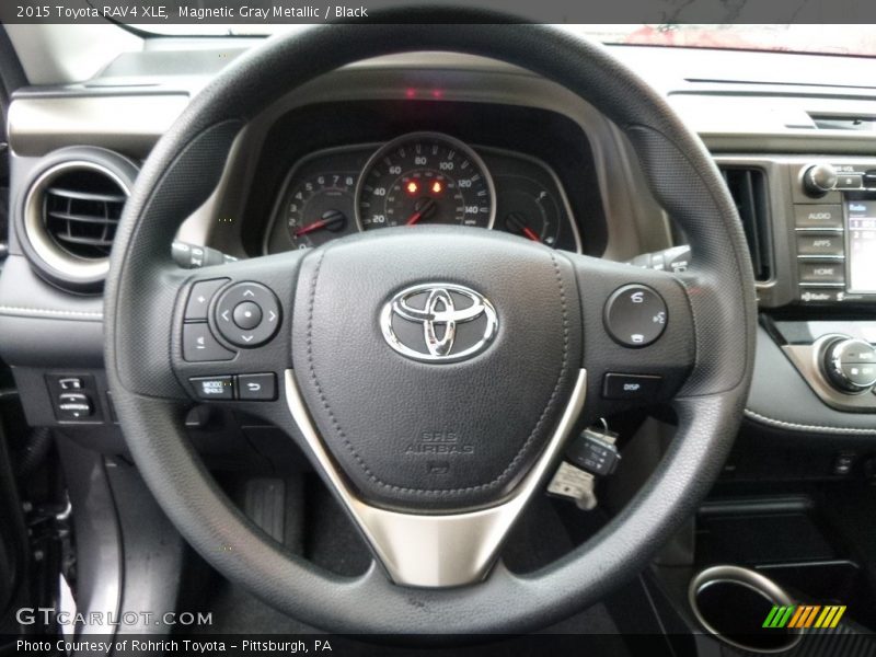 Magnetic Gray Metallic / Black 2015 Toyota RAV4 XLE