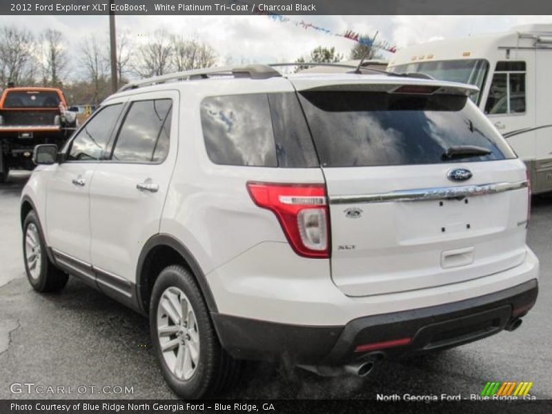 White Platinum Tri-Coat / Charcoal Black 2012 Ford Explorer XLT EcoBoost