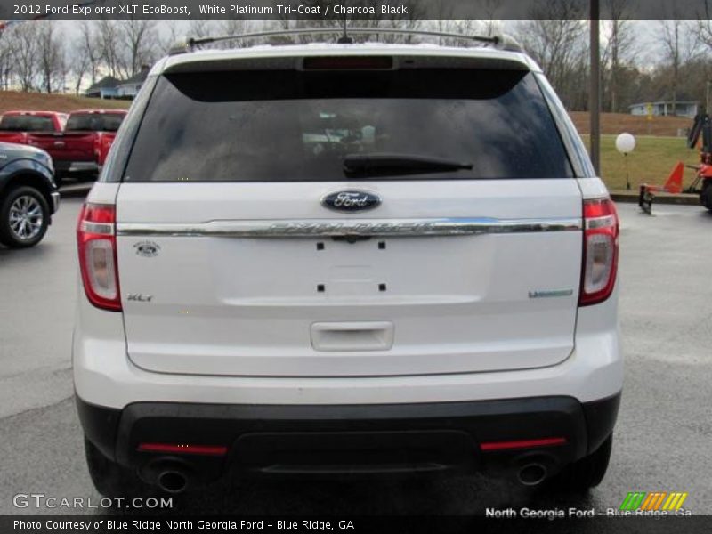 White Platinum Tri-Coat / Charcoal Black 2012 Ford Explorer XLT EcoBoost