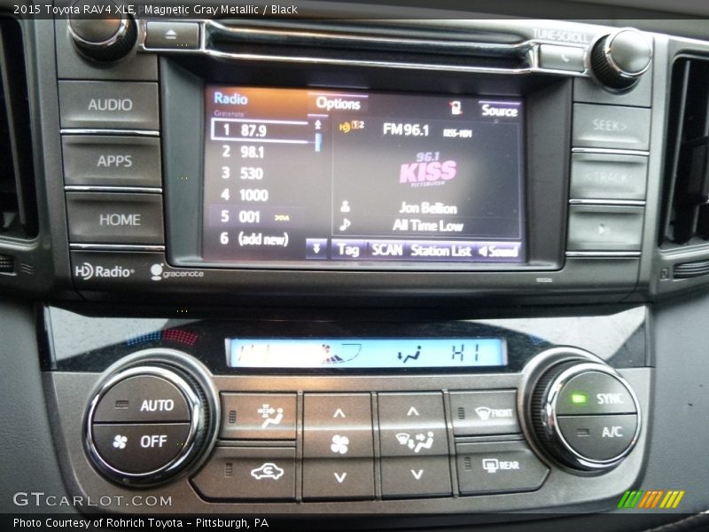 Magnetic Gray Metallic / Black 2015 Toyota RAV4 XLE