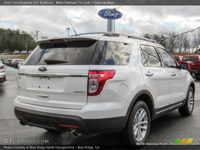 White Platinum Tri-Coat / Charcoal Black 2012 Ford Explorer XLT EcoBoost