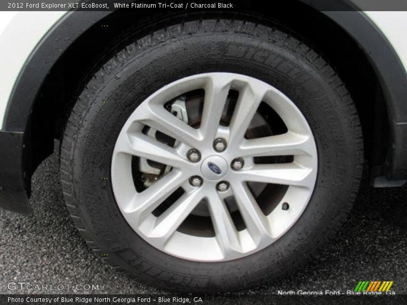 White Platinum Tri-Coat / Charcoal Black 2012 Ford Explorer XLT EcoBoost