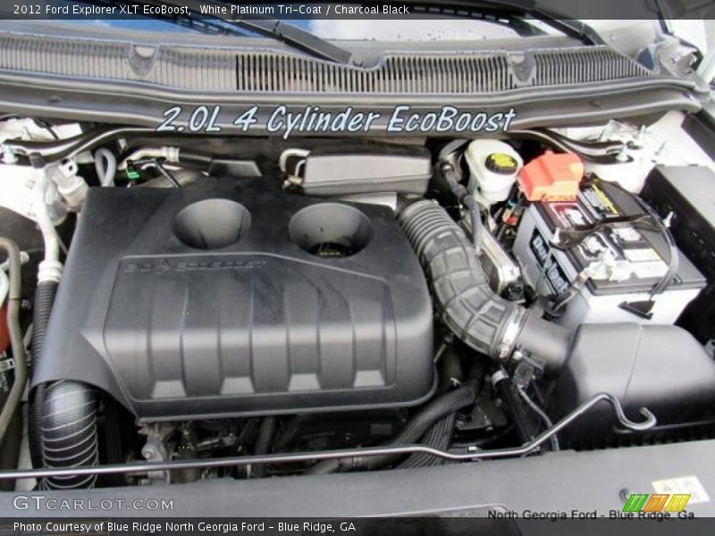 White Platinum Tri-Coat / Charcoal Black 2012 Ford Explorer XLT EcoBoost