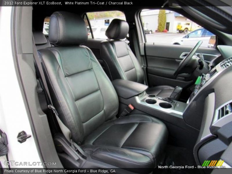 White Platinum Tri-Coat / Charcoal Black 2012 Ford Explorer XLT EcoBoost