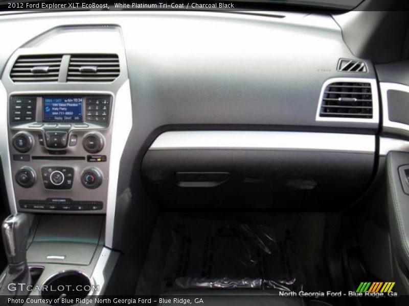 White Platinum Tri-Coat / Charcoal Black 2012 Ford Explorer XLT EcoBoost