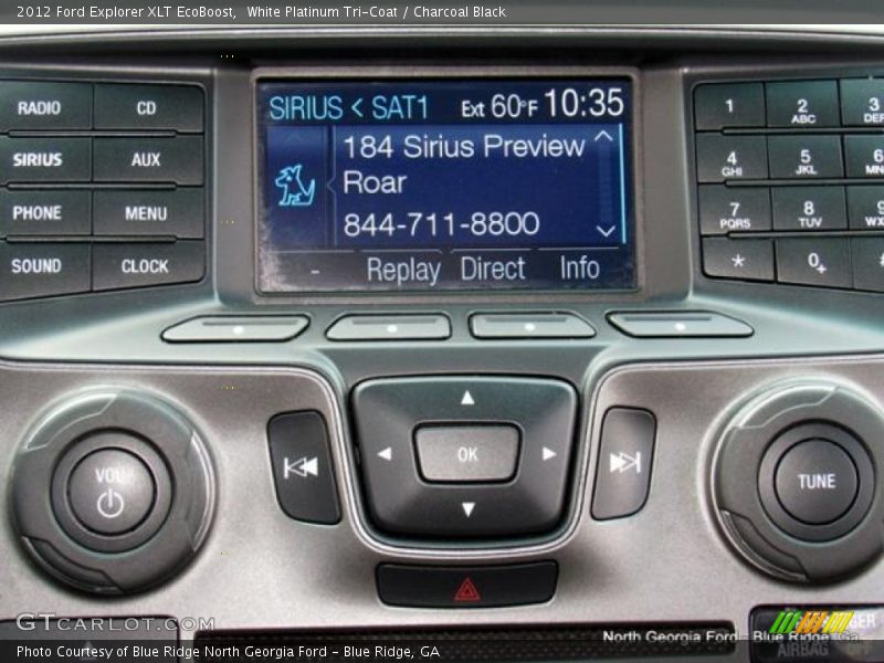 White Platinum Tri-Coat / Charcoal Black 2012 Ford Explorer XLT EcoBoost