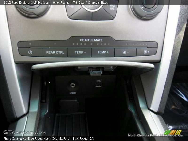 White Platinum Tri-Coat / Charcoal Black 2012 Ford Explorer XLT EcoBoost