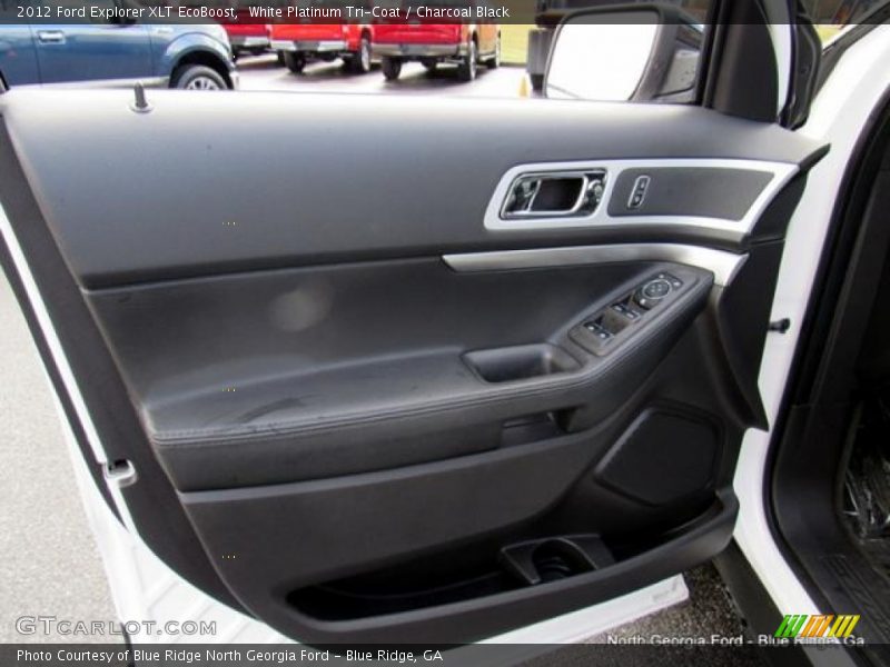 White Platinum Tri-Coat / Charcoal Black 2012 Ford Explorer XLT EcoBoost