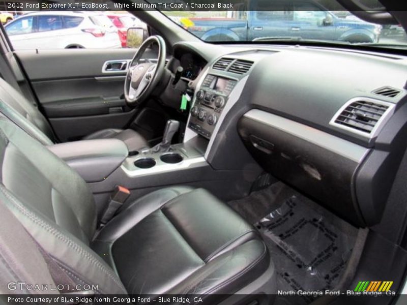 White Platinum Tri-Coat / Charcoal Black 2012 Ford Explorer XLT EcoBoost