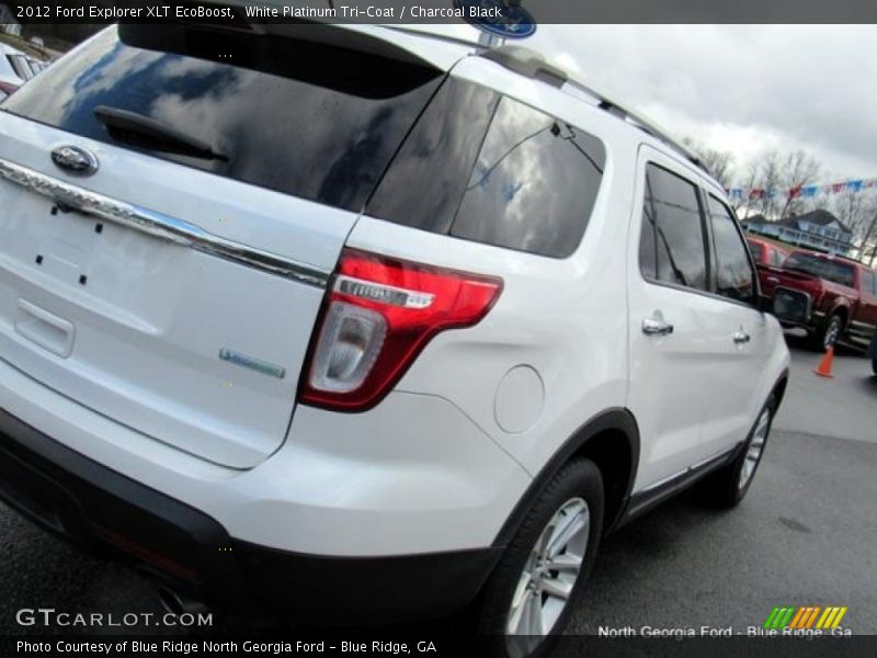 White Platinum Tri-Coat / Charcoal Black 2012 Ford Explorer XLT EcoBoost