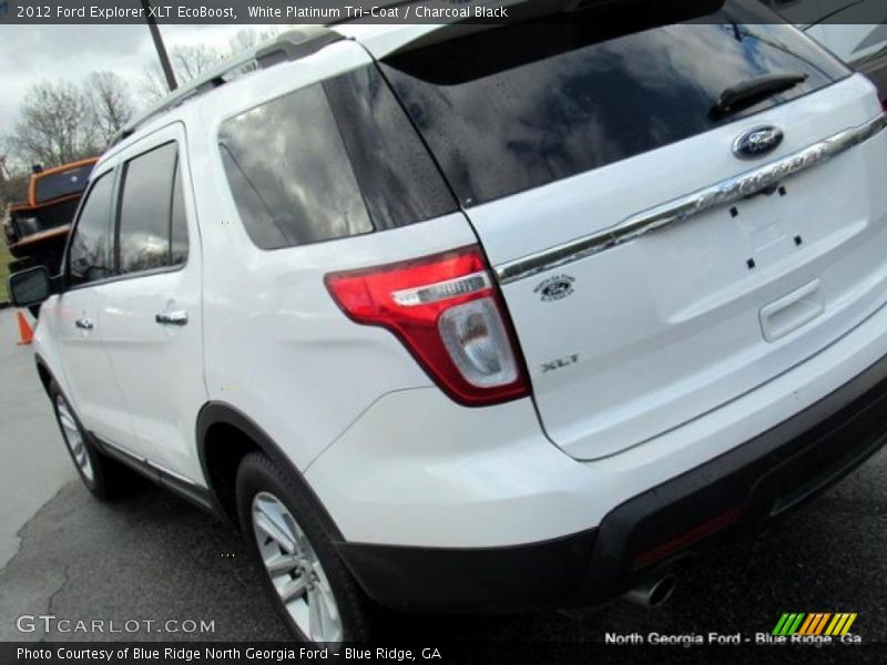 White Platinum Tri-Coat / Charcoal Black 2012 Ford Explorer XLT EcoBoost