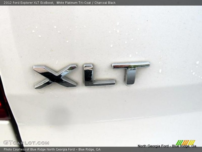White Platinum Tri-Coat / Charcoal Black 2012 Ford Explorer XLT EcoBoost