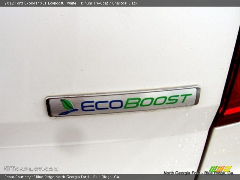 White Platinum Tri-Coat / Charcoal Black 2012 Ford Explorer XLT EcoBoost