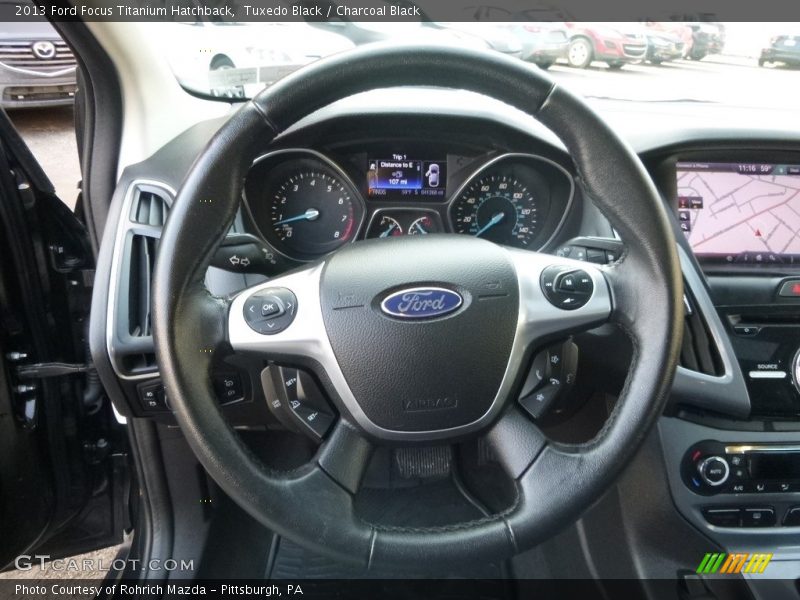 Tuxedo Black / Charcoal Black 2013 Ford Focus Titanium Hatchback
